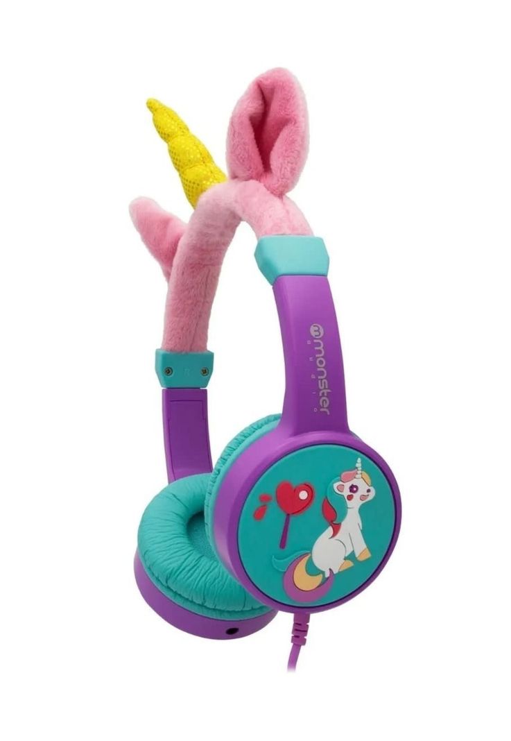 Audifonos para Niña Morados Monster Unicornio Ck01M-0