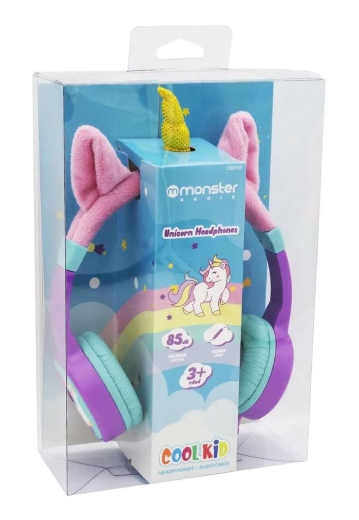 Audifonos para Niña Morados Monster Unicornio Ck01M-4