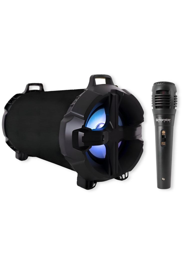 Bazuca Karaoke Monster + Micrófono 518BK Retro-iluminado RGB-0
