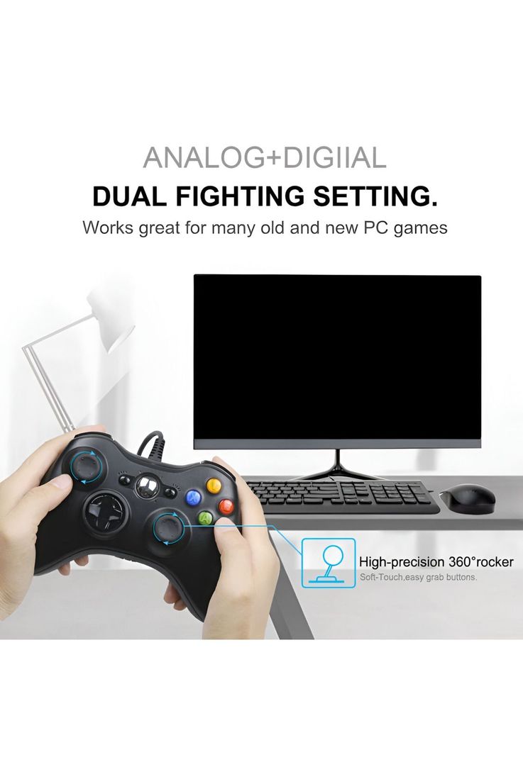 Joystick USB para XBOX 360 & PC Wired Edition X-360 Black-4