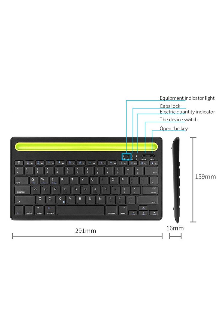 Teclado Inalámbrico Bluetooth Multi Plataformas Recargable-8