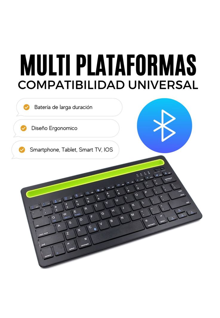 Teclado Inalámbrico Bluetooth Multi Plataformas Recargable-9