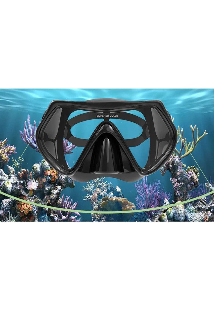 Mascara de Buceo Anti Fugas de Vidrio Templado con Snorkel-6