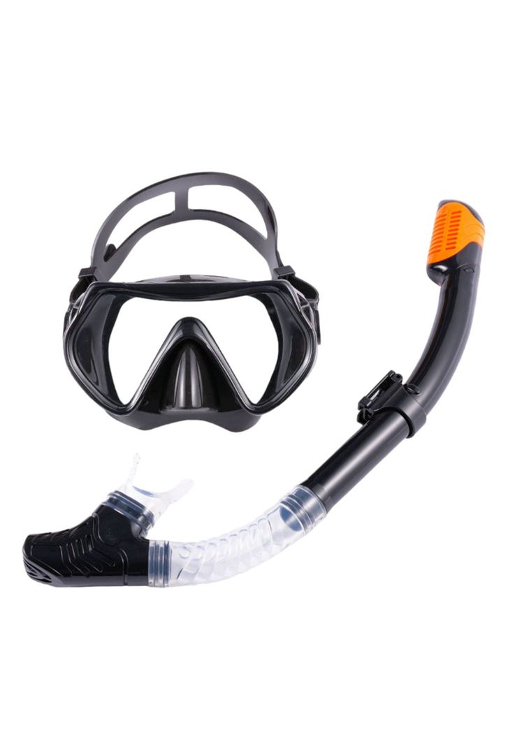 Mascara de Buceo Anti Fugas de Vidrio Templado con Snorkel-8