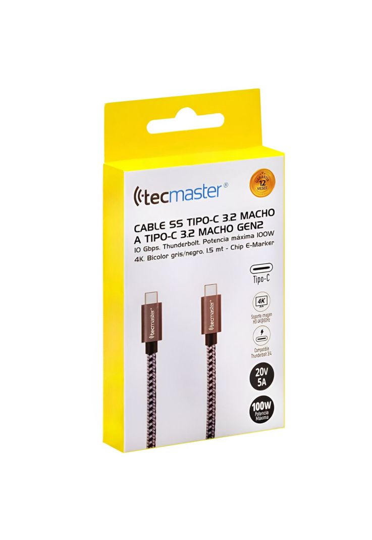 Cable De Datos Type-C 8K Premium 240W/48V/40Gbps 1.2M 200548-5