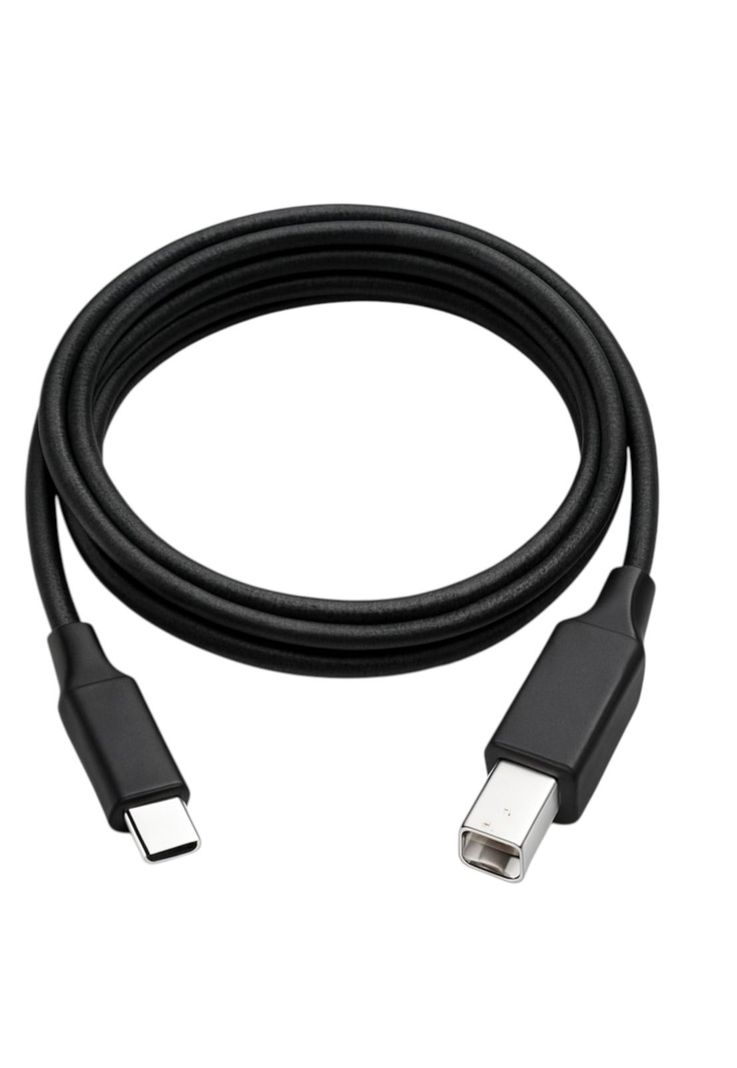 Cable para Impresoras USB-C Universal 180CM - Ultra Flexible Negro