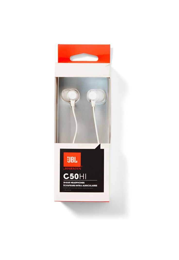 Audifono JBL In Ear con Manos Libre Harman C50 Hi Bass White-1