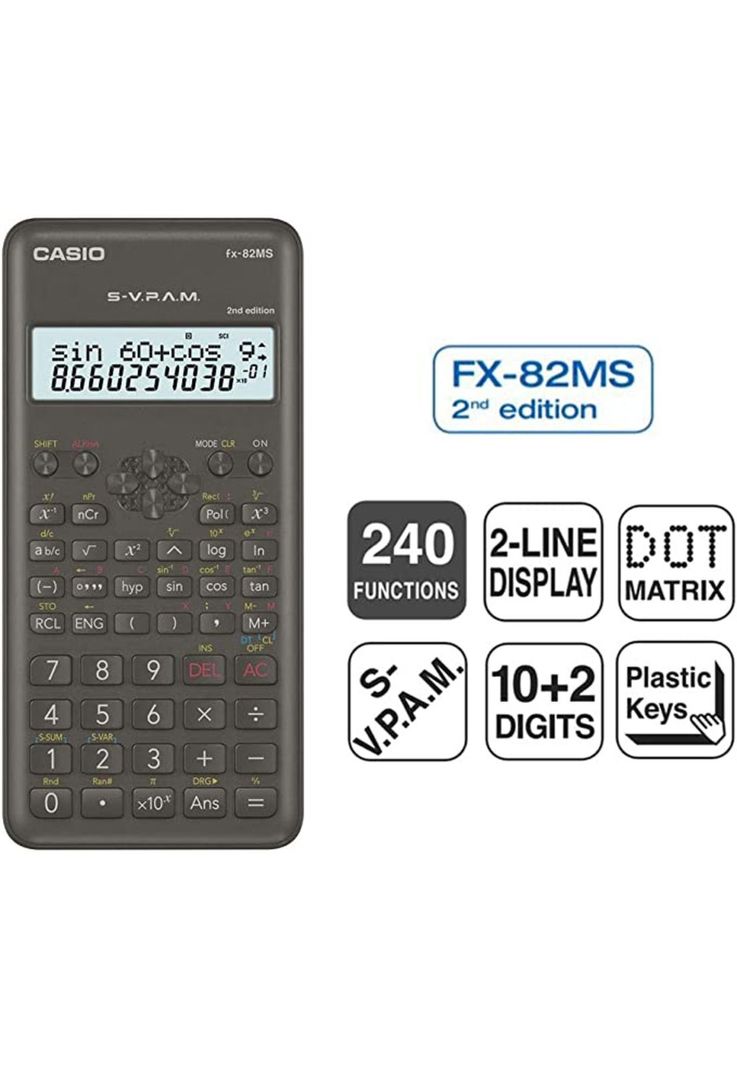 Calculadora Científica Casio Fx-82MS Vers. II 240 Funciones-3
