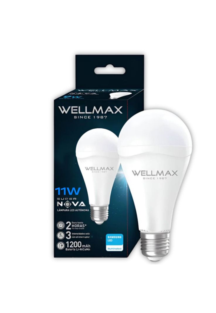 Ampolleta LED Recargable 11W con Chip LED Samsung Super Nova-0