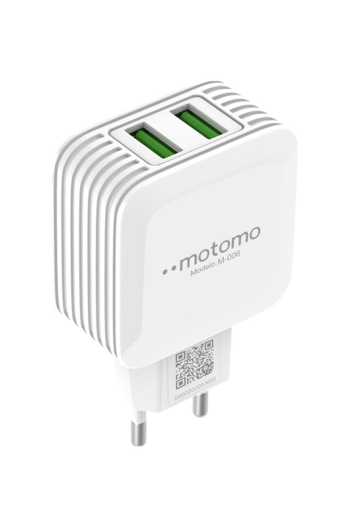 Cargador Motomo Dual USB 12W con Cable Tipo C de 1m SEC-3
