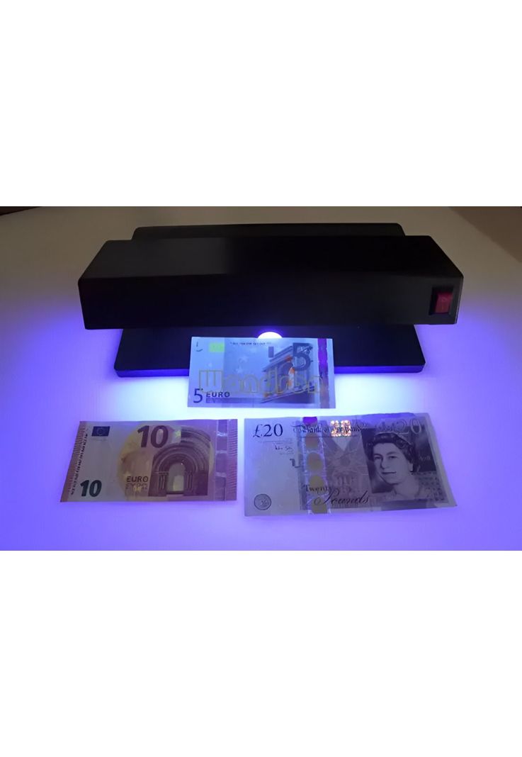 Detector De Billetes Falsos Deluxe Doble Luz Ultra Violeta-2