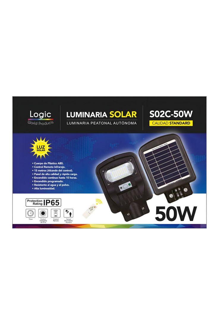 Luminaria Solar Publica con Soporte - High Light LED 50W-6