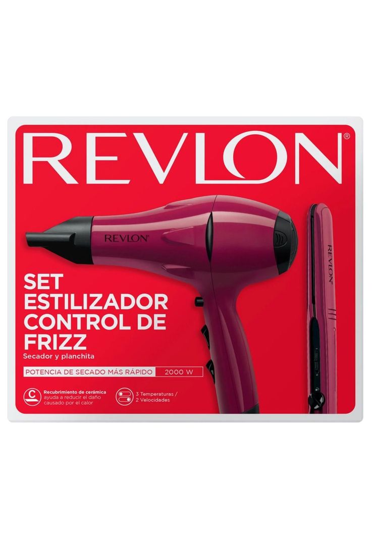 Kit Secador + Alisador de Pelo Revlon Premium Pack Ceramic-7