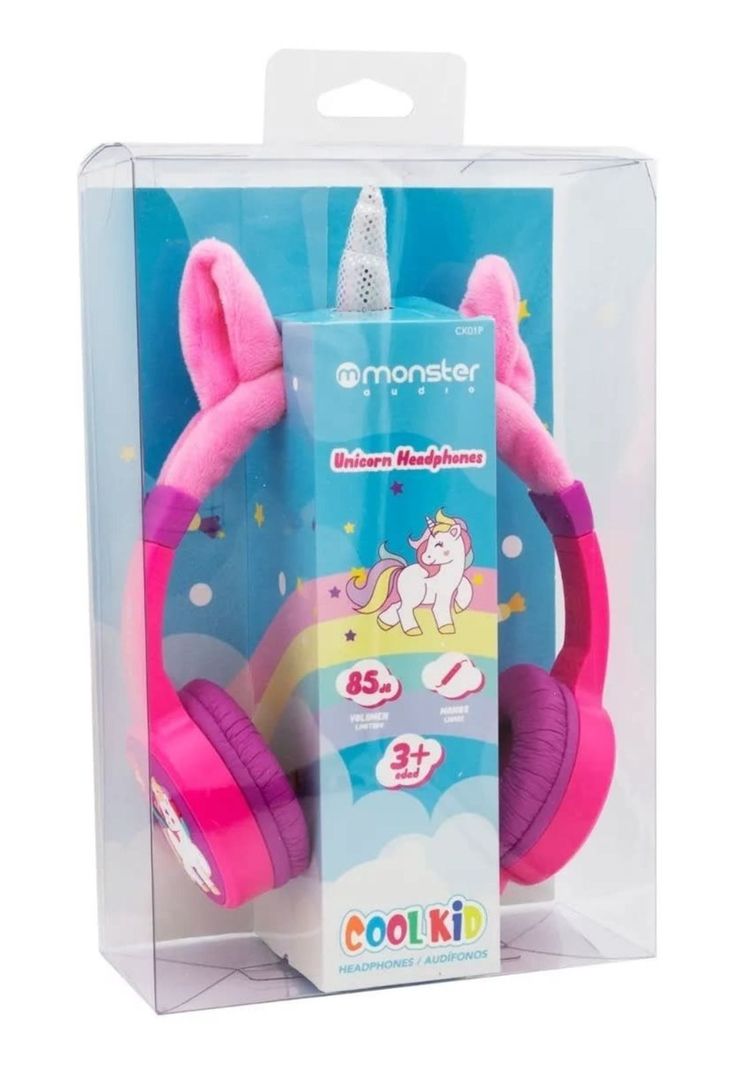 Audifonos para Niña Morados Monster Unicornio Ck01P-2