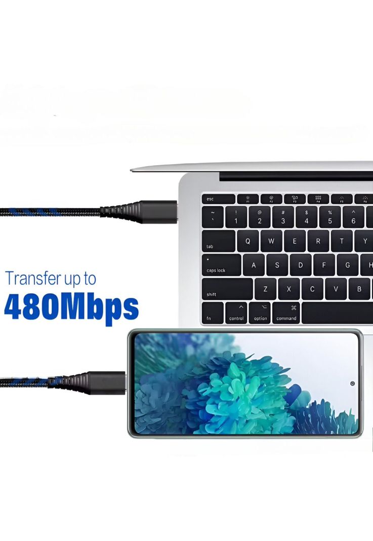 Cable de Datos USB-C a USB-C 2.5 MT PREMIUM PD 60W-3