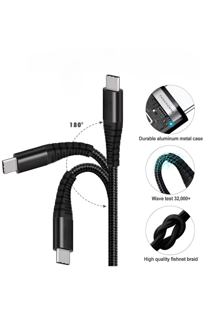 Cable de Datos USB-C a USB-C 2.5 MT PREMIUM PD 60W-9