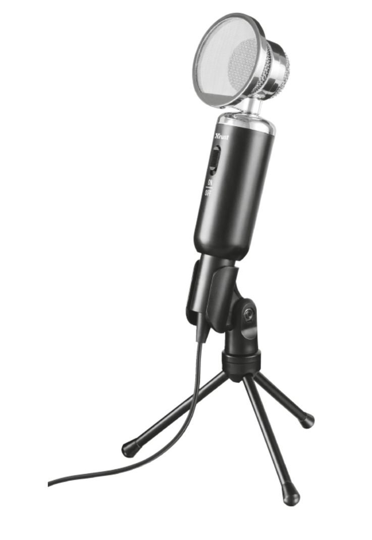 Microfono de Escritorio Trust Madell Jack 3.5mm con Filtro POP-3