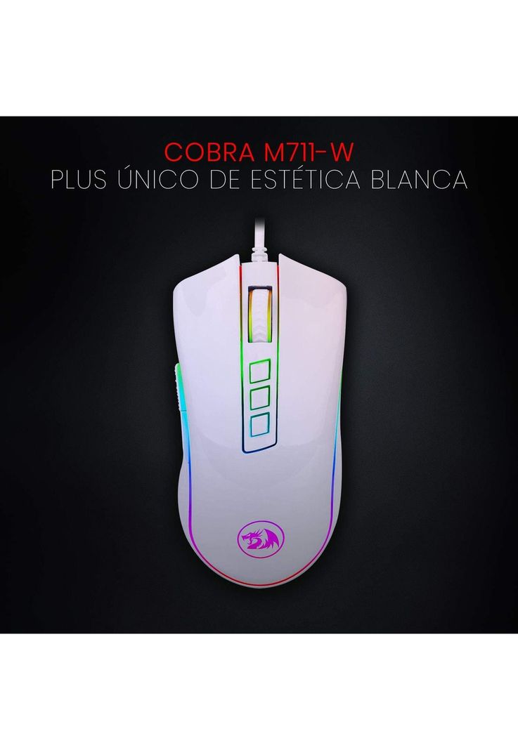 Mouse Redragon Cobra Gamer Blanco M711W Edition Pro-5