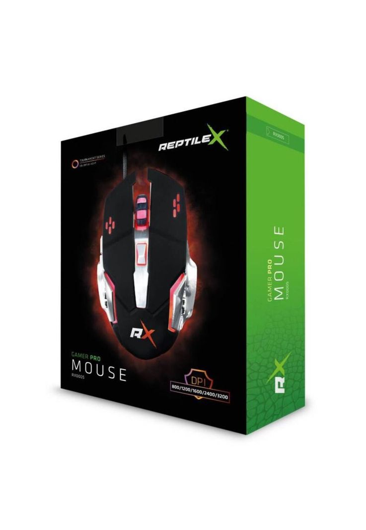 Mouse Gamer Reptilex 5 Botones Retroiluminado RX0005 3200DPI-5