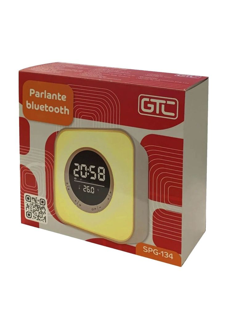 Parlante Bluetooth RGB Despertador Reloj Temperatura SPG-134-4