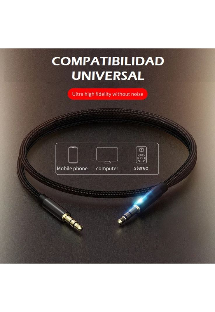 Cable De Audio Premium 1x1 Acordonado con Textil 1.8m HiFI-5