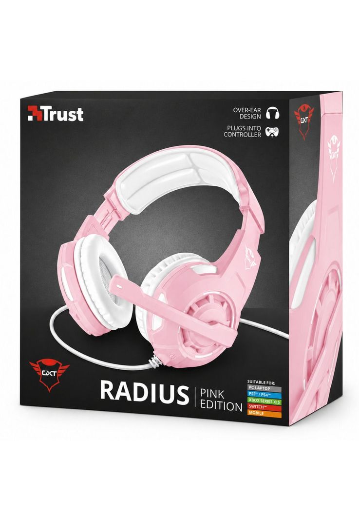 Audifonos Gamer Rosados Trust Radius Gxt 310 Multiplataformas