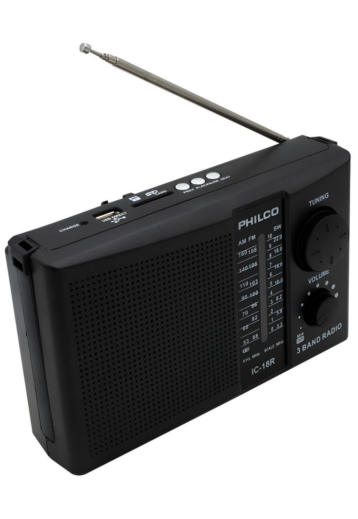 Radio AM / FM Multibandas Recargable a Pilas y Corriente 18R-0