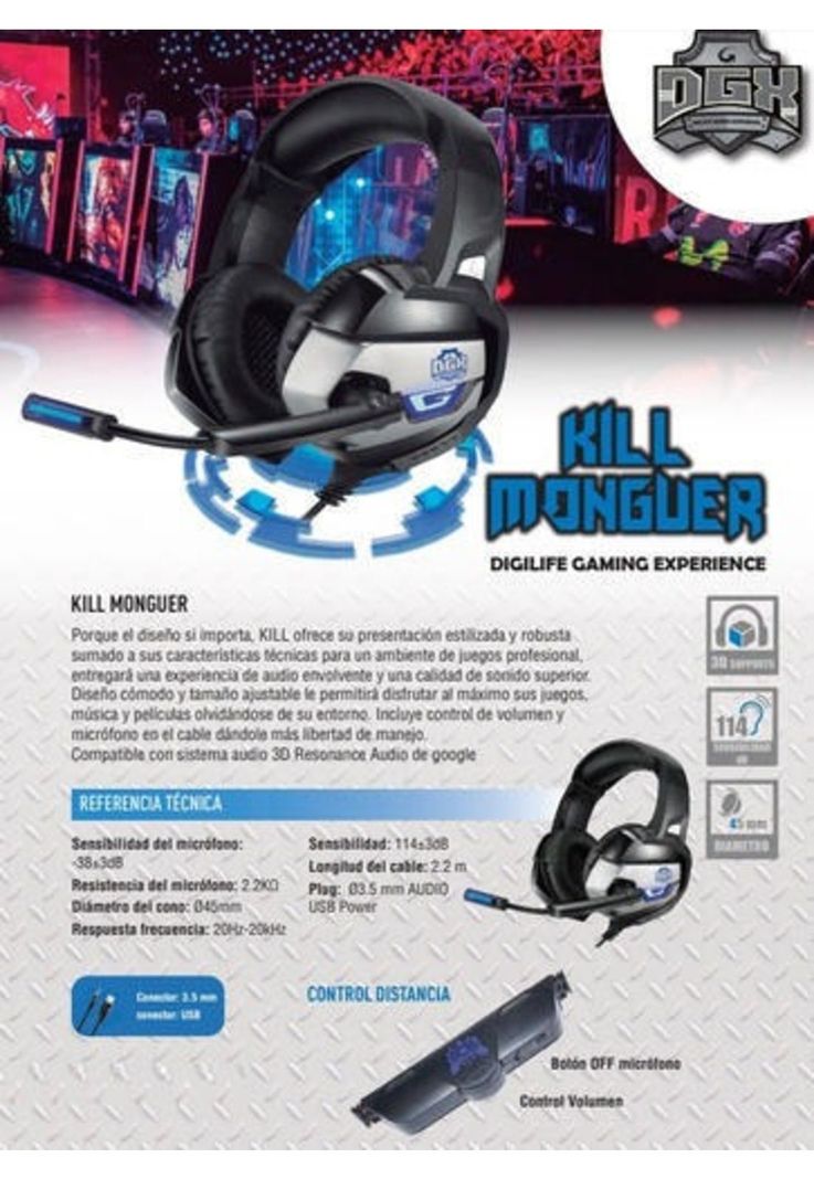 Audifonos Gamer Dgx Killmonger Pc/Ps4/Xbox/Smartphone/Switch-3