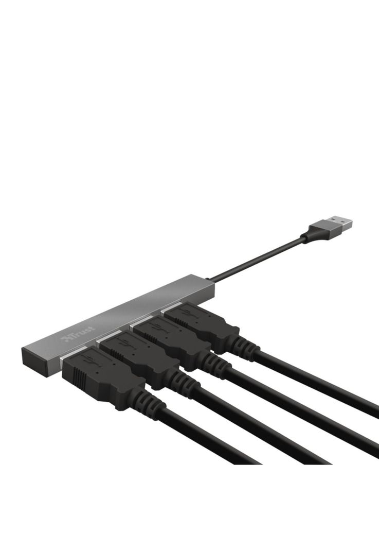 Hub Usb Trust Halyx 4 Puertos Usb 2.0 Flat Aluminium High Speed-2