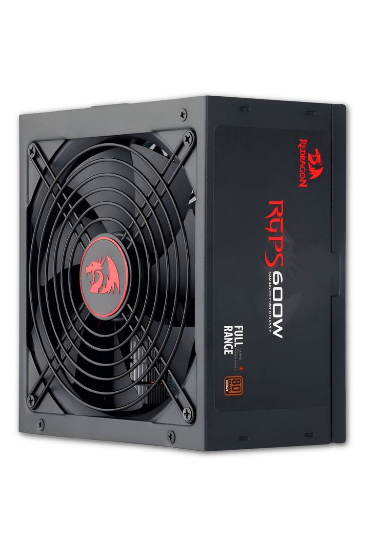 Fuente De Poder Gamer Redragon 600W 80 Plus Ultra Estable-0