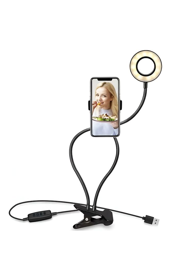Aro de Luz para Streaming con Soporte Tipo Clip SR134 Pro-0