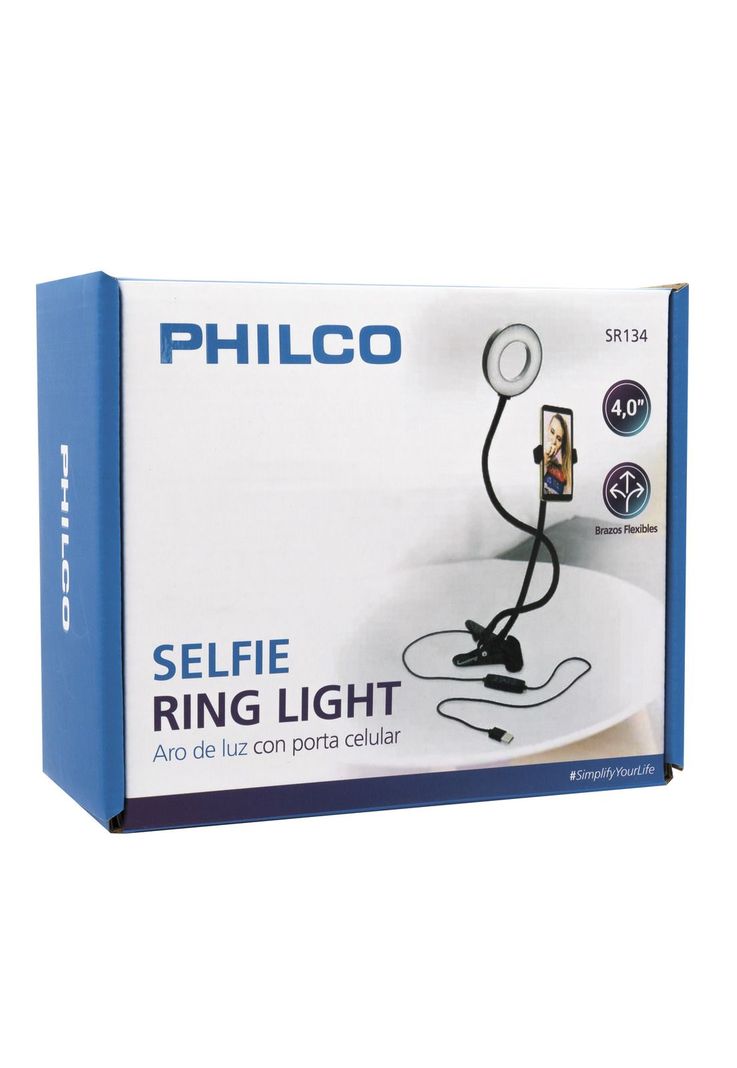 Aro de Luz para Streaming con Soporte Tipo Clip SR134 Pro-9