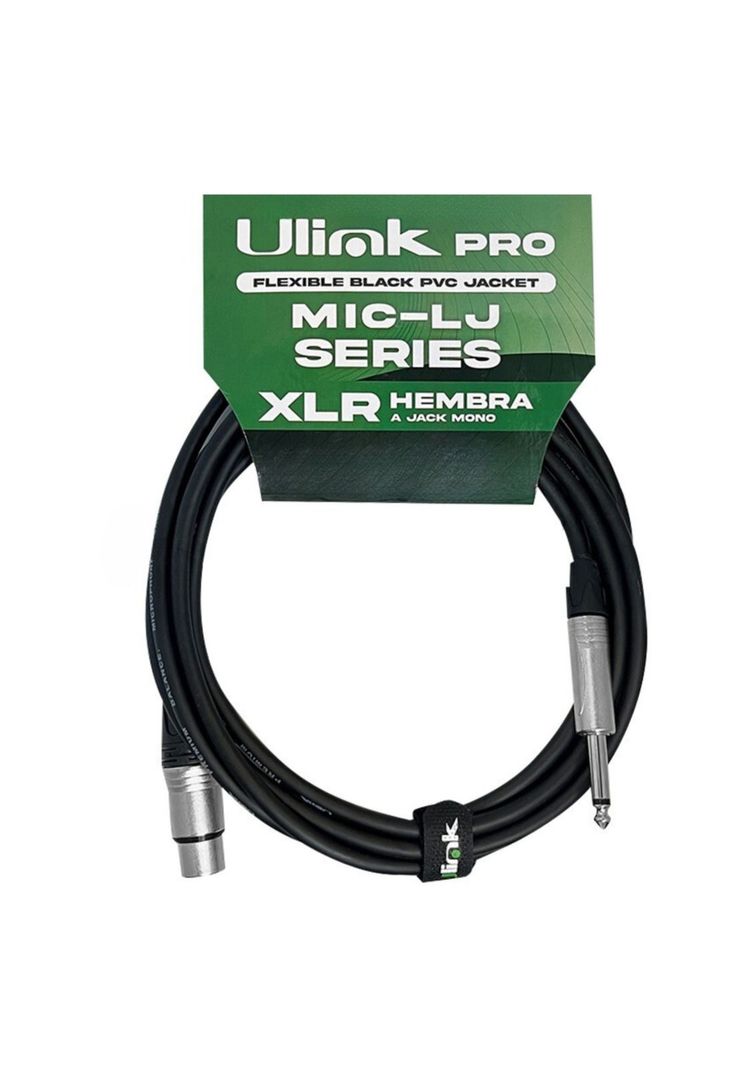 Cable de Audio XLR Hembra a Jack 6,3mm Macho Profesional 10M-2
