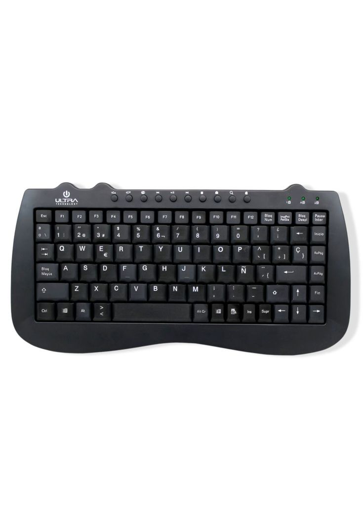 Mini Teclado USB Multimedia Ultra Compacto K115U Negro