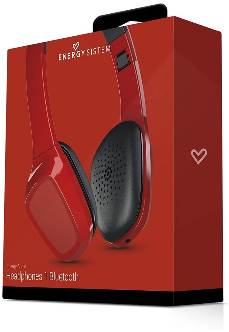 Audifono Energy Sistem Headphones 1 Bt Rojo 428359-2