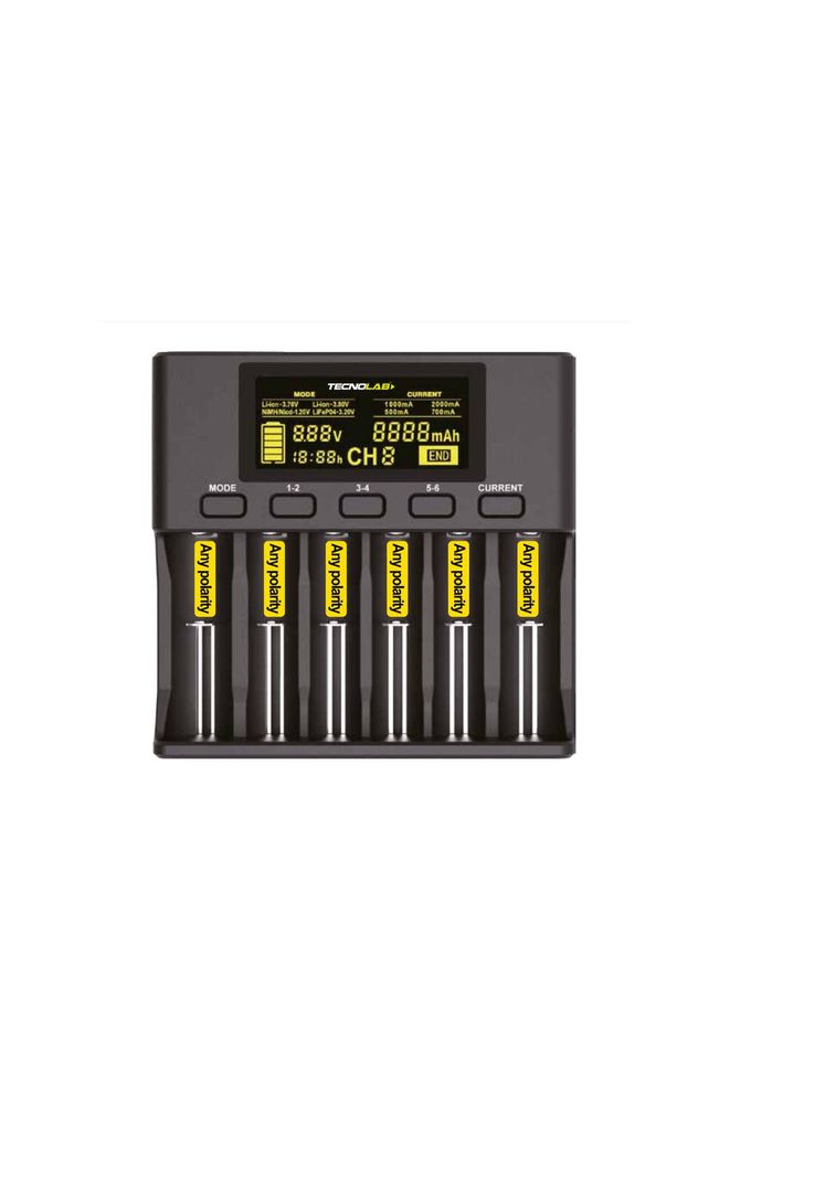 Cargador de Pilas Universal Carga Rápida para 6 Pilas TL110-7