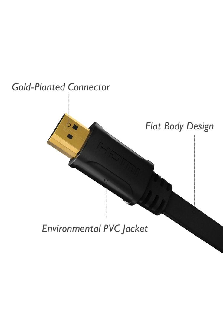 Cable HDMI Plano de 3 Metros con Compatibilidad 4K/FHD FT30-2