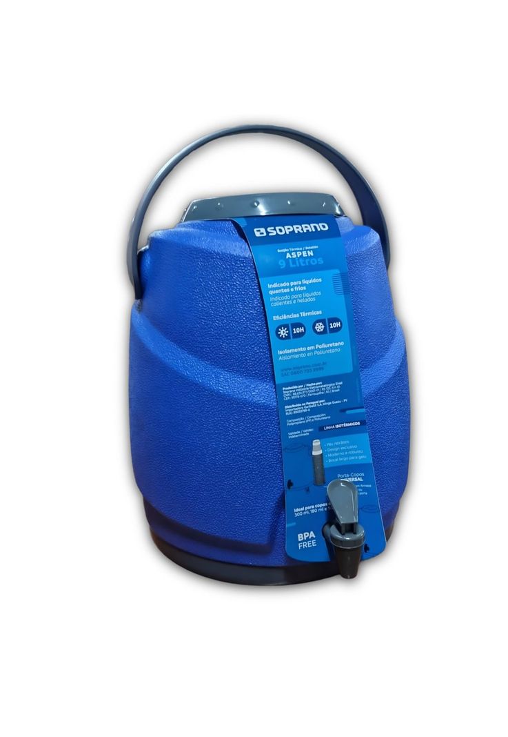 Maxi Termo 12 Litros Soprano Azul para Agua Fria y Caliente-1