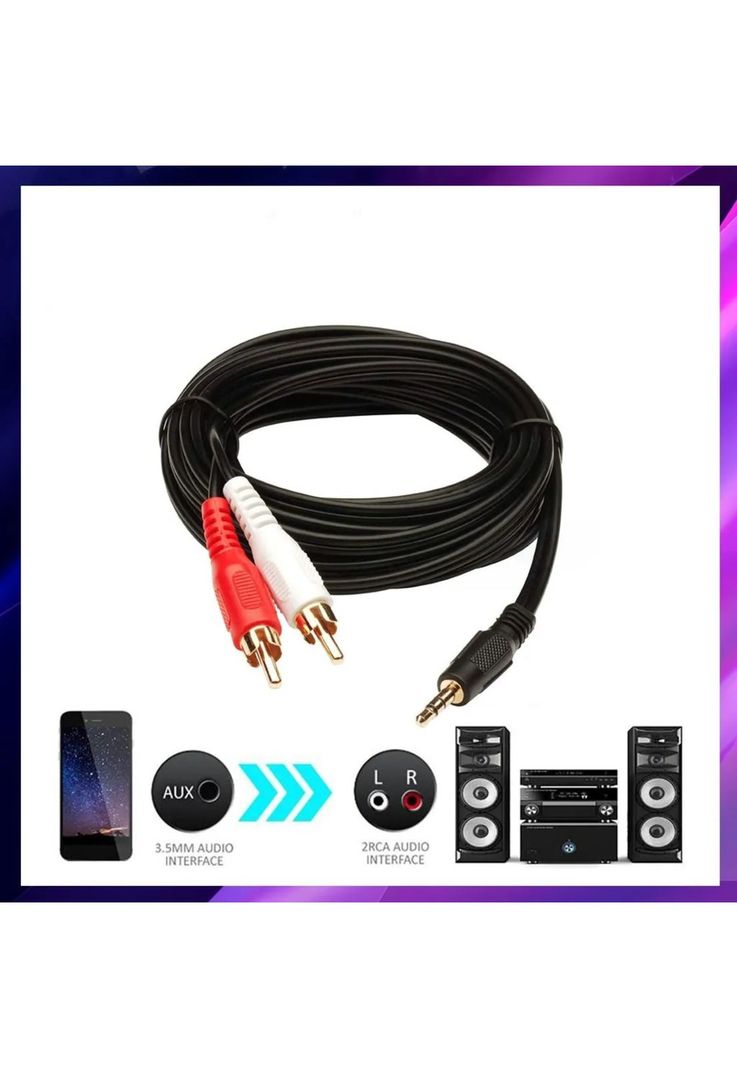 Cable De Audio (2X1) Jack 3.5mm a RCA 3 MT Ulink Deluxe Line-2