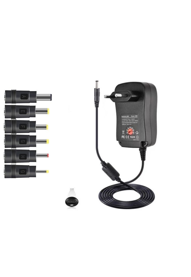 Eliminador de Pilas 12V/2A Regulable + Plug Universales CH24-4