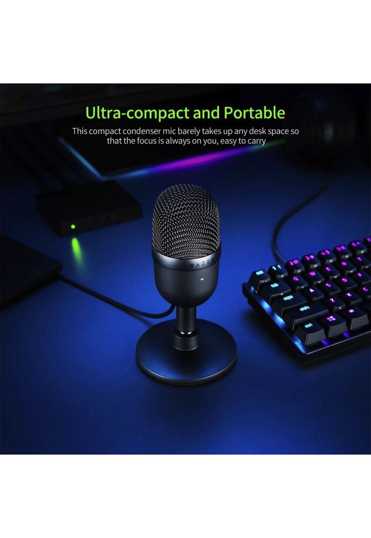 Microfono Razer Seiren Pink Mini Ultra Quart Condensador-3