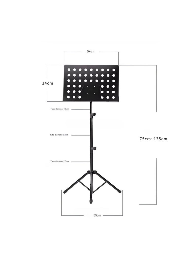 Soporte Atril de Partituras con Altura Ajustable de Aluminio-3