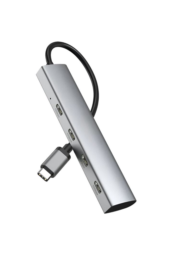 HUB USB-C 3.2 Aluminium 4 Puertos C Tecmaster TM-100554-0