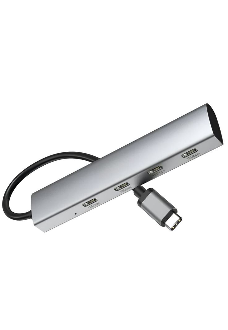 HUB USB-C 3.2 Aluminium 4 Puertos C Tecmaster TM-100554-6