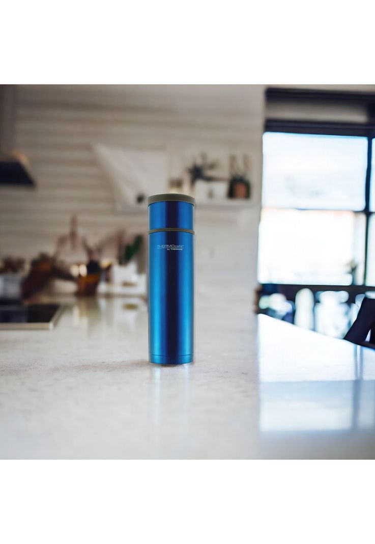 Termo Premium de Acero Inoxidable 1L Azul Metalizado 12H/24H-3