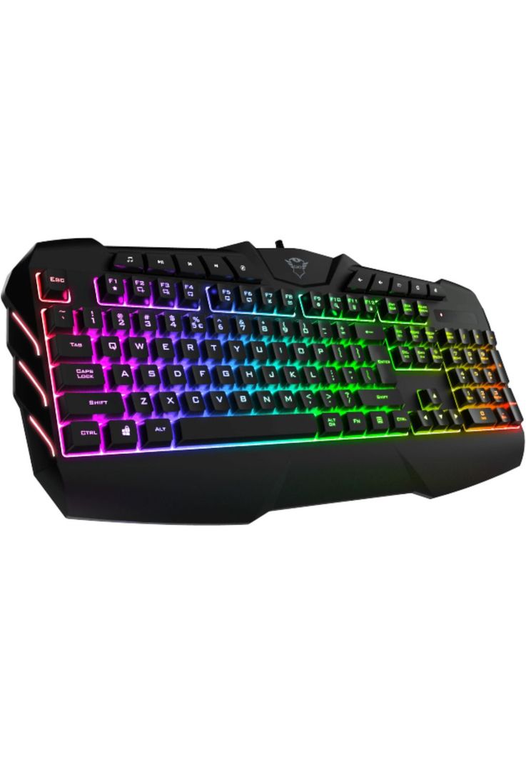 Teclado Gamer Multimedia Trust Gxt 881 Odyss Full RGB Hybrido Negro