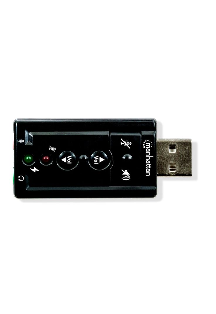 Tarjeta De Sonido Usb Con Audio 7.1 Hd Manhattan 152341-2
