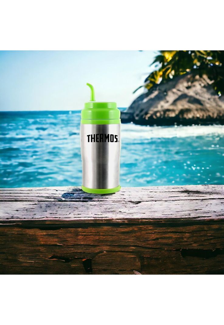 Termo Para Mate & Café de Acero Inoxidable 450ML - Verde-1