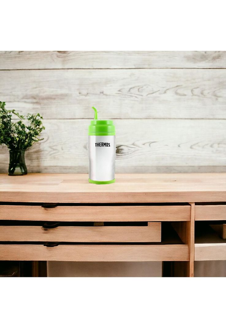 Termo Para Mate & Café de Acero Inoxidable 450ML - Verde-4