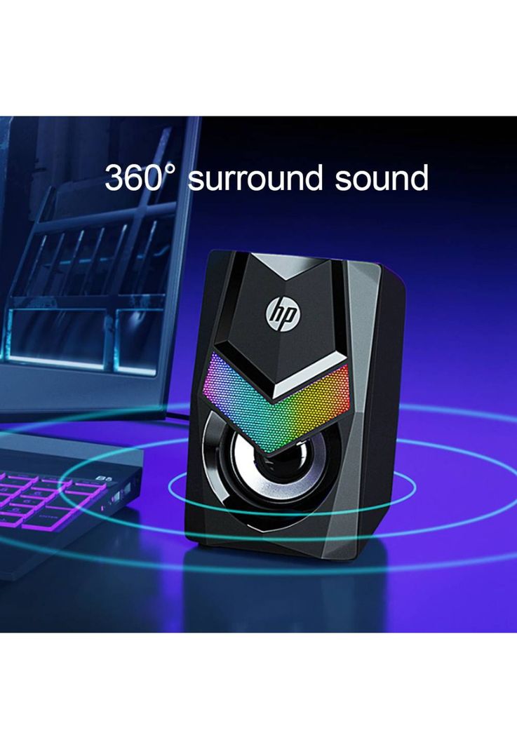 Parlante USB HP Multimedia con Iluminación RGB DHE-6000-3